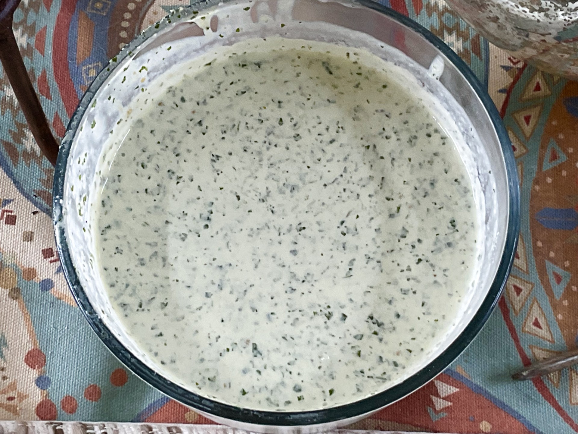"Chuy's" Dip - cilantro & ranch style dip with a kick