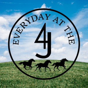 Everyday at the 4J logo blue sky