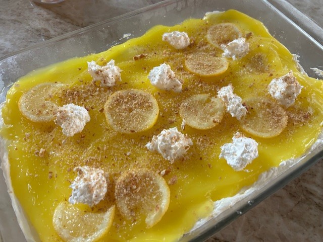 Everyday at the 4J Lemon Bars with Pretzel Crust