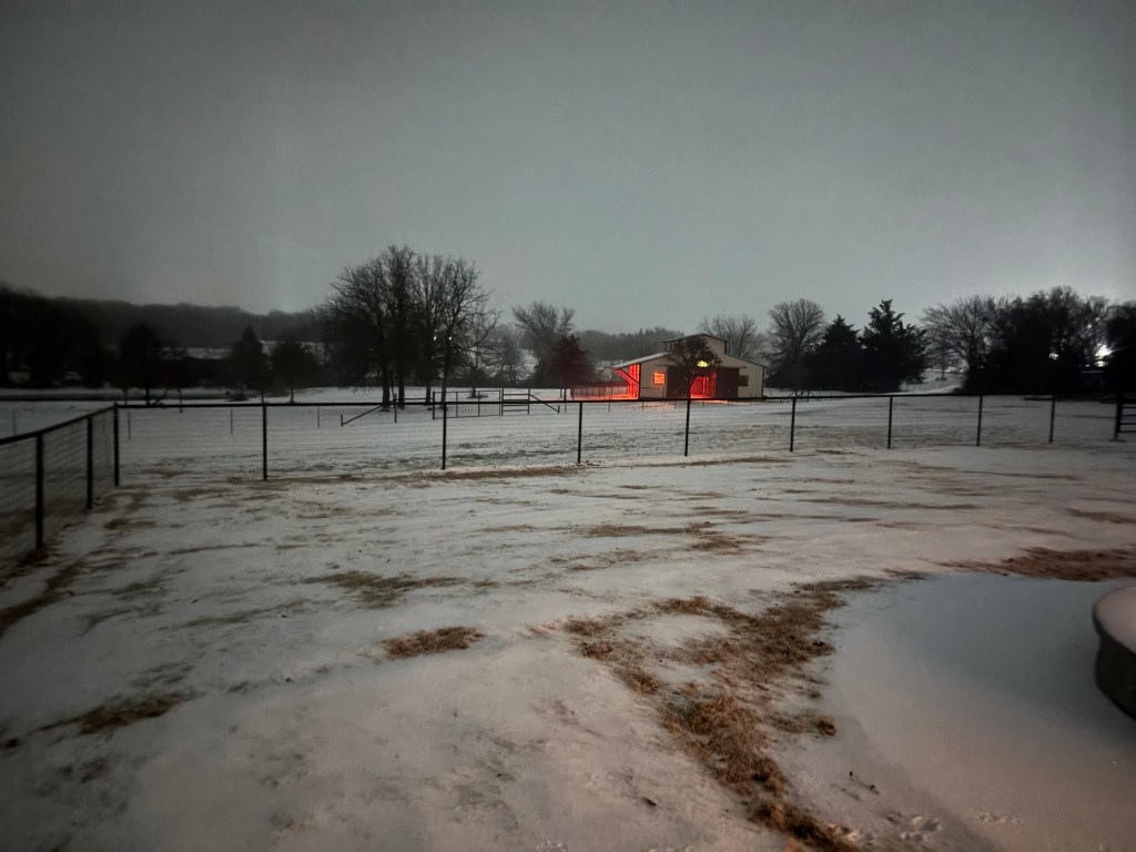 the 4J encased in ice.