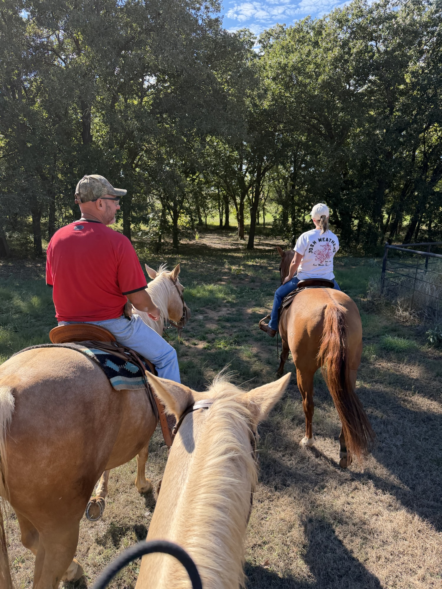 Trail riding in fall